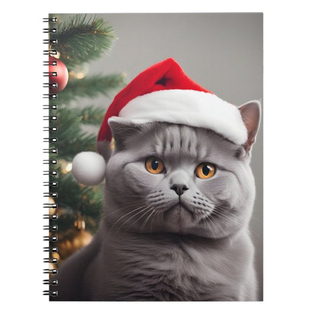 Cuaderno Navidades de Shorthair del Reino Unido (Frente)