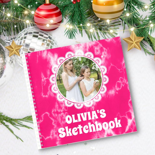 Cuaderno Navidades de tinte rosado - Foto personalizada par (Subido por el creador)