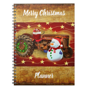 Cuaderno Navidades de Tractores Rojos de Frosty