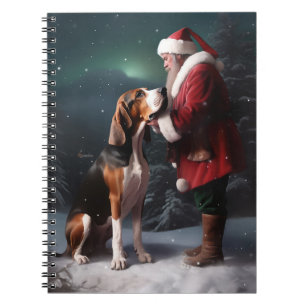 Cuaderno Navidades de Treeing Walker Coonhound Santa Claus