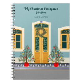 Cuaderno Navidades de vacaciones Casa festiva portuguesa