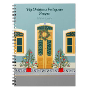 Cuaderno Navidades de vacaciones Casa festiva portuguesa