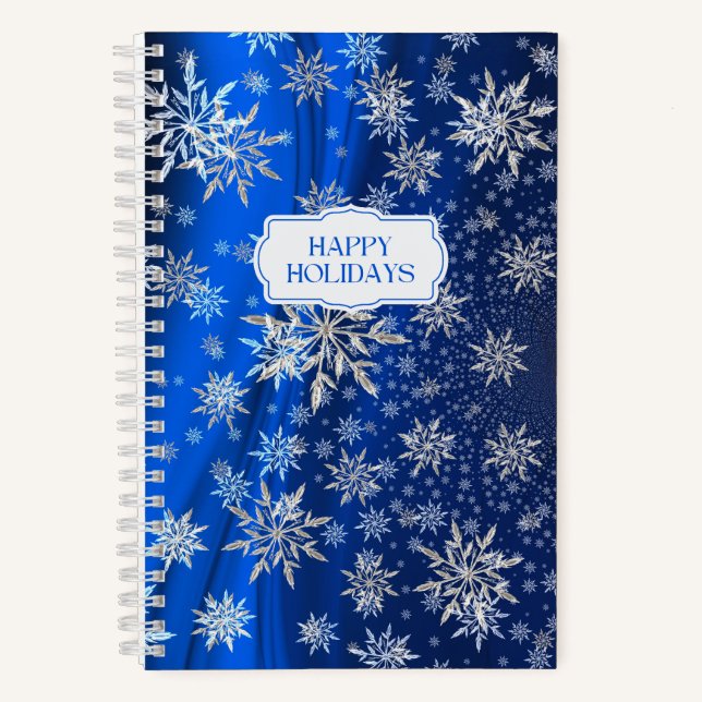 Cuaderno Navidades de vacaciones de invierno con copos de n (Anverso)