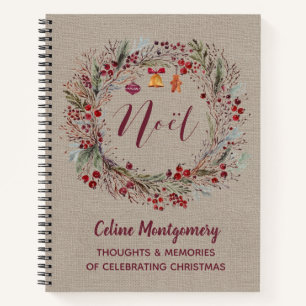 Cuaderno Navidades de Whimsical Wreath Noel