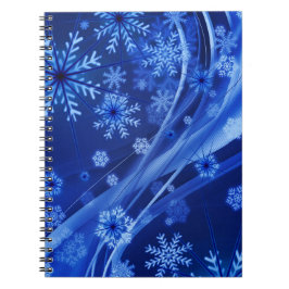 Cuaderno Navidades del Blue Winter Snowflakes