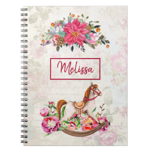 Cuaderno Navidades del caballo rocoso victoriano y de la Po