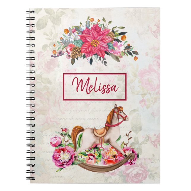 Cuaderno Navidades del caballo rocoso victoriano y de la Po (Frente)