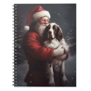 Cuaderno Navidades del Festival Springer Spaniel Santa Clau