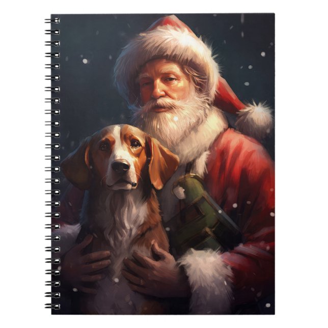 Cuaderno Navidades del Foxhound Santa Claus en inglés (Frente)