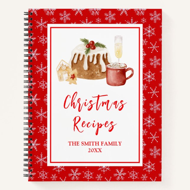 Cuaderno Navidades del Holiday Baking Recipes Pudding (Anverso)