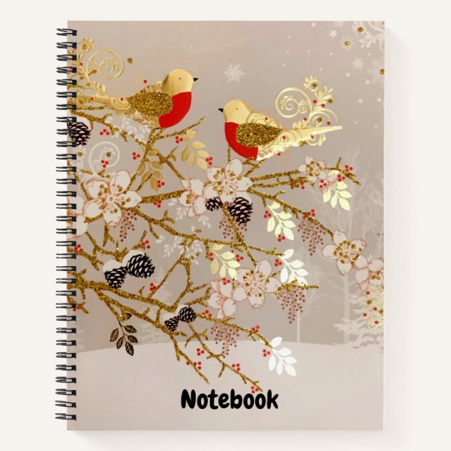 Cuaderno Navidades del País de las Aves de Nieve de Inviern (Anverso)