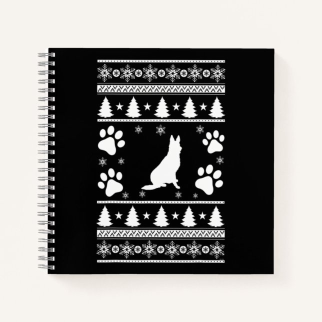 Cuaderno Navidades del Pastor Alemán (Anverso)