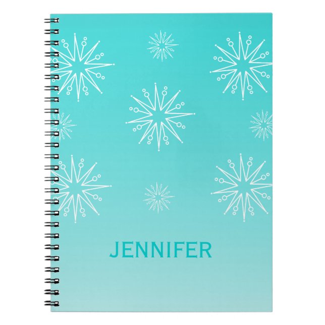 Cuaderno Navidades deslumbrantes, bloc de notas, Aqua (Frente)