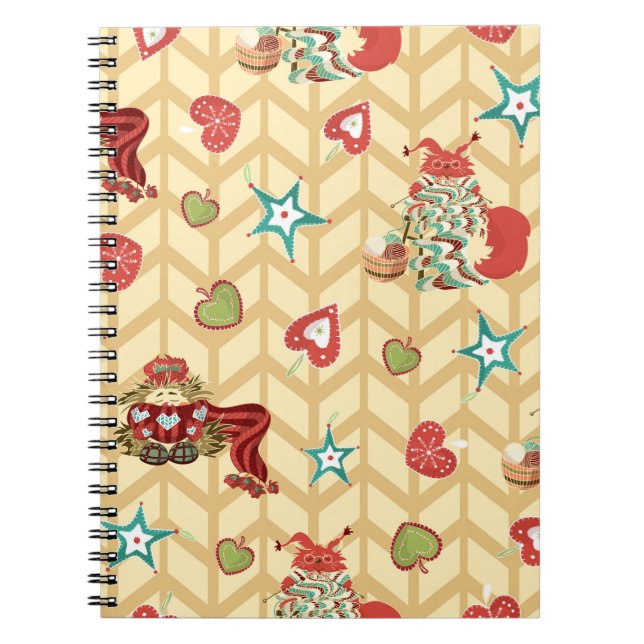 Cuaderno Navidades dibujados a mano sin inconvenientes (Frente)