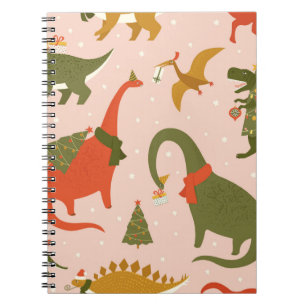 Cuaderno Navidades Dino Fiesta Tree Rex. Dinosaurio en Sant