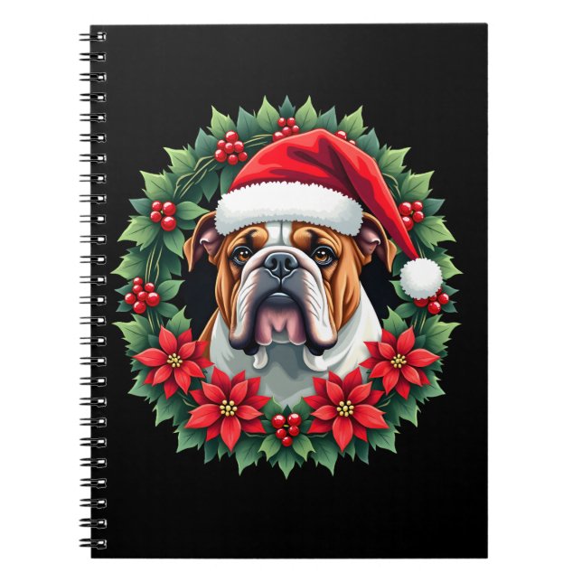 Cuaderno Navidades divertidos Bulldog inglés Tank Top (Frente)