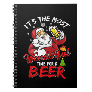Cuaderno Navidades divertidos Santa Claus Beer Beer Wonderf
