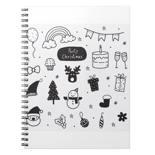Cuaderno Navidades Doodles Icons Navidades Iconos (Frente)