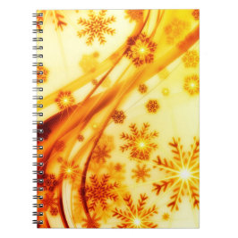 Cuaderno Navidades dorados copos de nieve