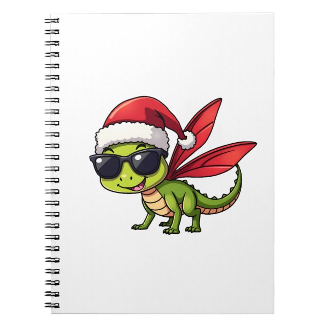 Cuaderno Navidades Dragonfly Santa Hat Divertidos niños de  (Frente)