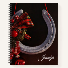 Cuaderno Navidades ecuestres colgando foto de herradura