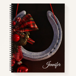 Cuaderno Navidades ecuestres colgando foto de herradura