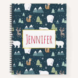 Cuaderno Navidades educados Animales de Invierno Patrón Rús