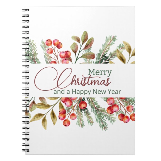Cuaderno Navidades Elegante acuarela (Frente)
