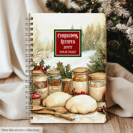 Cuaderno Navidades elegantes recetas nombre personalizado d