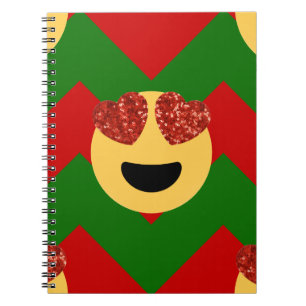 Cuaderno navidades emoji del ojo del corazón