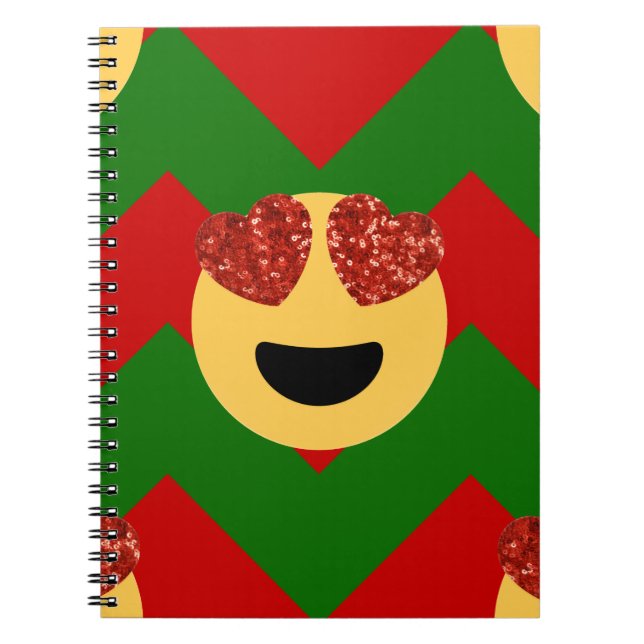 Cuaderno navidades emoji del ojo del corazón (Frente)