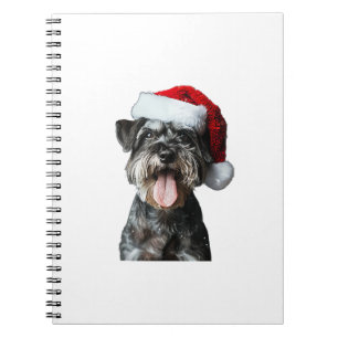 Cuaderno Navidades en miniatura de Schnauzer