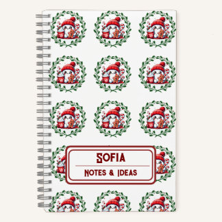 Cuaderno Navidades en monograma del patrón de personalizado