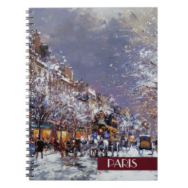 Cuaderno Navidades en París. Portátil de regalo para navida