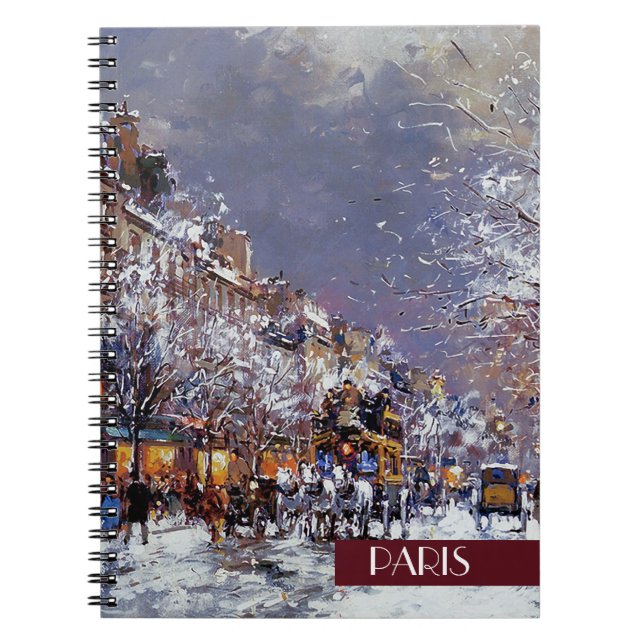 Cuaderno Navidades en París. Portátil de regalo para navida (Frente)