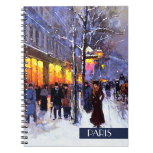 Cuaderno Navidades en París. Portátil de regalo para navida