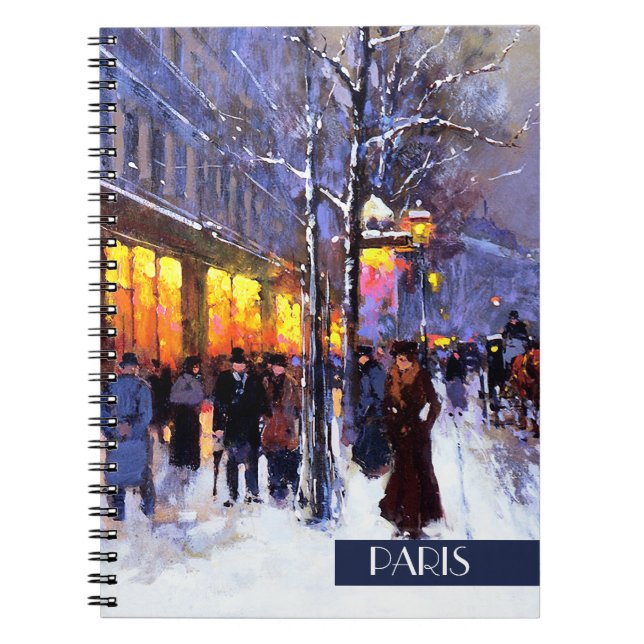 Cuaderno Navidades en París. Portátil de regalo para navida (Frente)