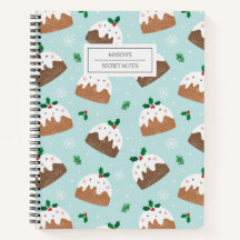 Navidades escuetos puddings on light blue