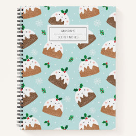 Cuaderno Navidades escuetos puddings on light blue