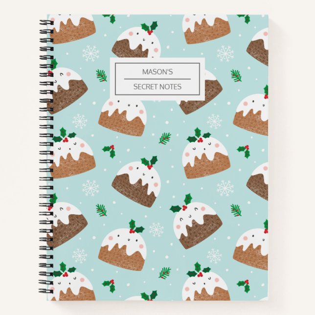 Cuaderno Navidades escuetos puddings on light blue (Anverso)