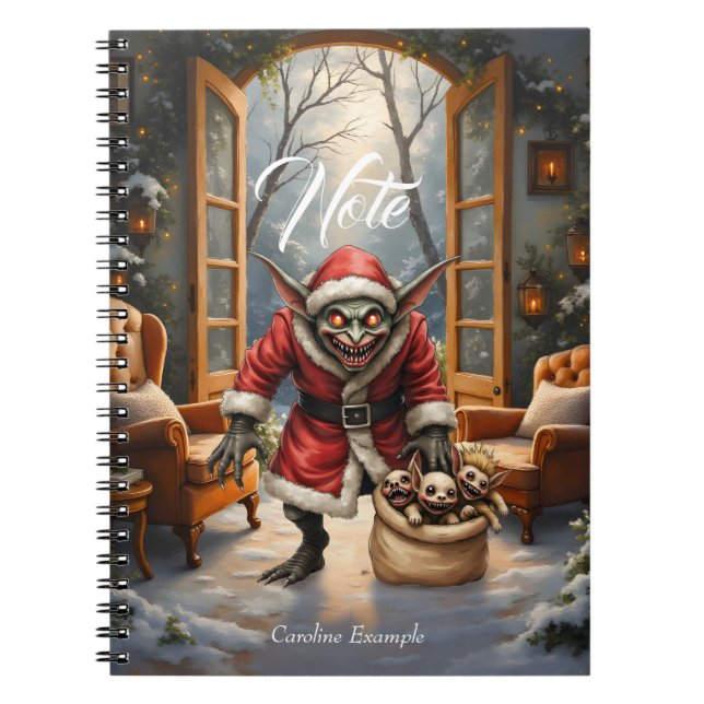 Cuaderno Navidades espeluznantes Goblin - Santa Mal de la F (Frente)