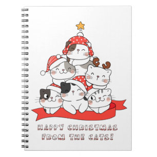 Cuaderno Navidades felices de los gatos