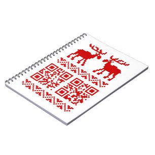 Cuaderno ¡Navidades feos sudan el código QR Feliz Año Nuevo