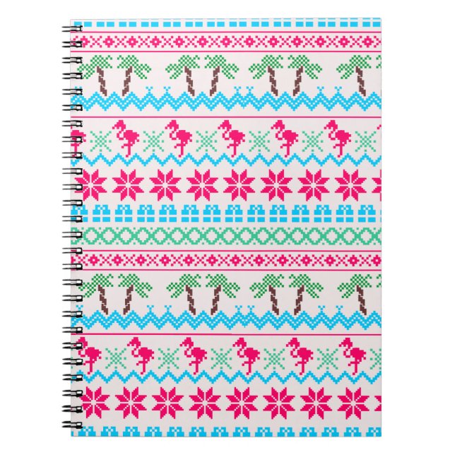 Cuaderno Navidades feos sudan flamenco tropical (Frente)