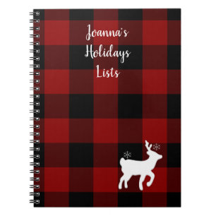 Cuaderno Navidades festejan ciervo con Personalizado de esc