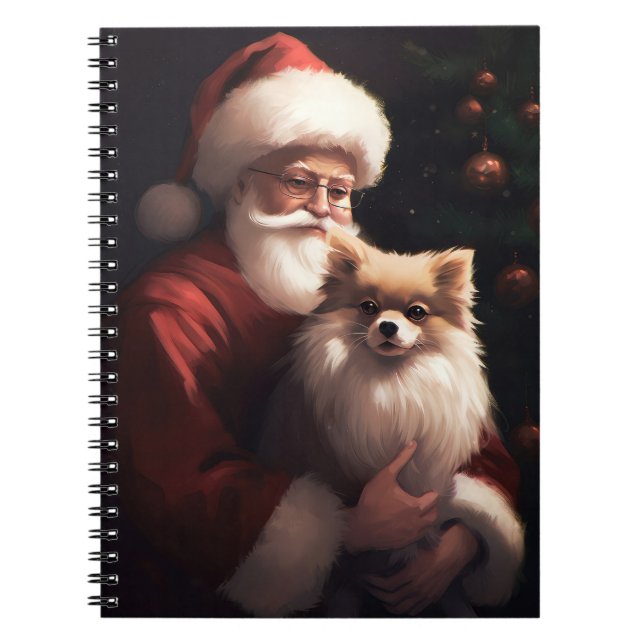 Cuaderno Navidades festivos de Pomerania con Santa Claus (Frente)
