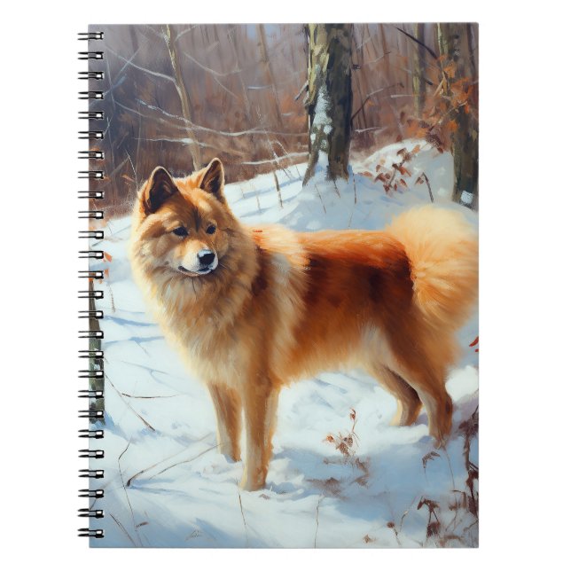 Cuaderno Navidades finlandeses de spitz Let It Snow (Frente)