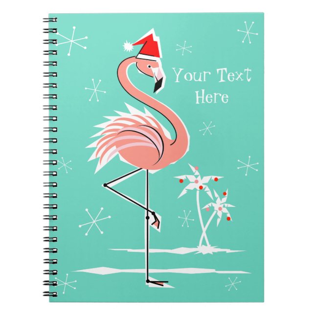 Cuaderno Navidades Flamingo Texto bloc de notas (Frente)