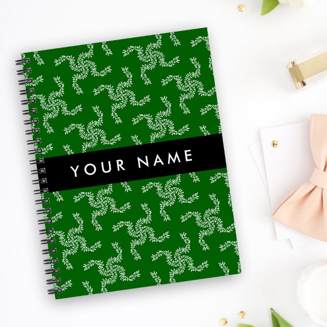 Cuaderno Navidades Garland, Green, Your name, Personalize (Subido por el creador)
