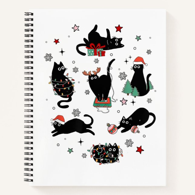 Cuaderno Navidades Gatos Negros (Anverso)